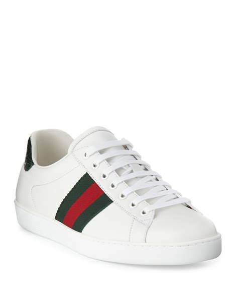 gucci new ace leather trainers|Gucci ace trainers men's.